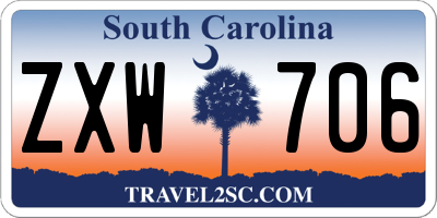 SC license plate ZXW706