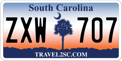 SC license plate ZXW707