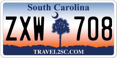 SC license plate ZXW708