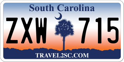SC license plate ZXW715