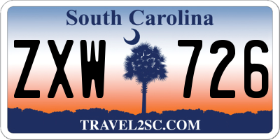SC license plate ZXW726