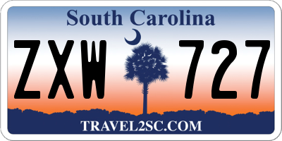 SC license plate ZXW727