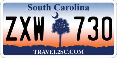 SC license plate ZXW730