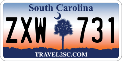 SC license plate ZXW731