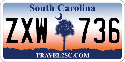 SC license plate ZXW736