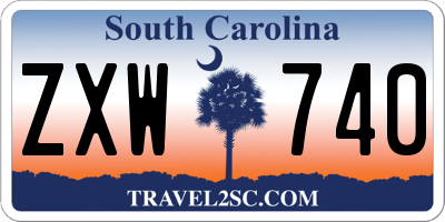 SC license plate ZXW740