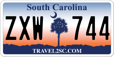SC license plate ZXW744