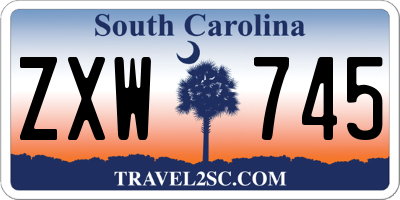 SC license plate ZXW745