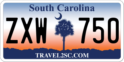 SC license plate ZXW750