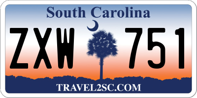 SC license plate ZXW751