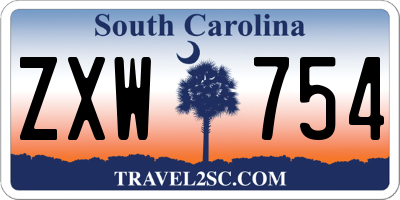SC license plate ZXW754