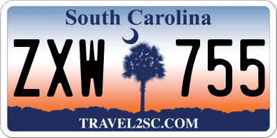 SC license plate ZXW755