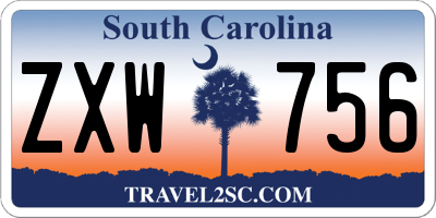 SC license plate ZXW756