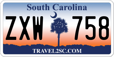 SC license plate ZXW758