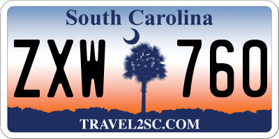 SC license plate ZXW760