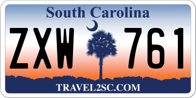 SC license plate ZXW761