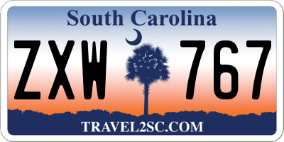 SC license plate ZXW767