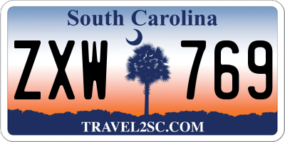 SC license plate ZXW769