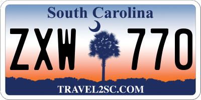 SC license plate ZXW770