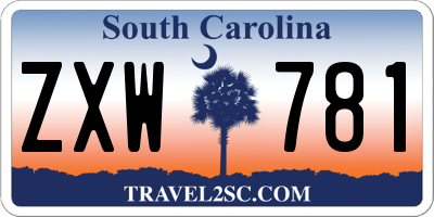 SC license plate ZXW781
