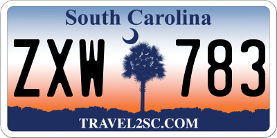 SC license plate ZXW783