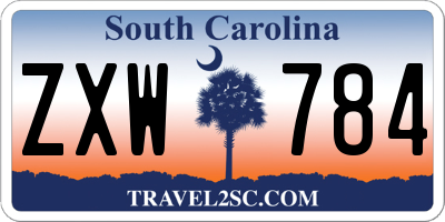 SC license plate ZXW784