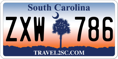 SC license plate ZXW786
