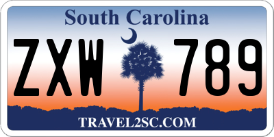 SC license plate ZXW789