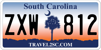 SC license plate ZXW812