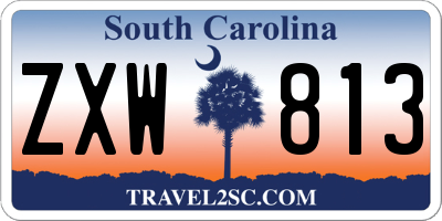 SC license plate ZXW813