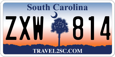 SC license plate ZXW814