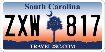 SC license plate ZXW817
