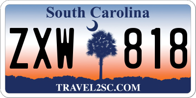 SC license plate ZXW818