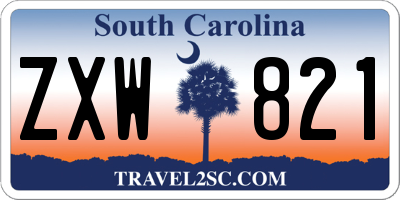 SC license plate ZXW821