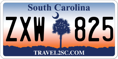 SC license plate ZXW825