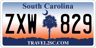 SC license plate ZXW829