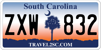 SC license plate ZXW832