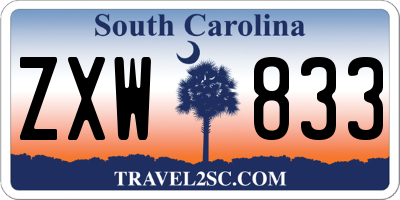 SC license plate ZXW833