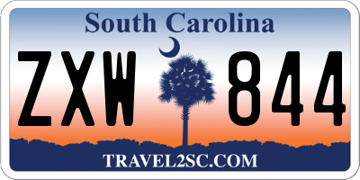 SC license plate ZXW844