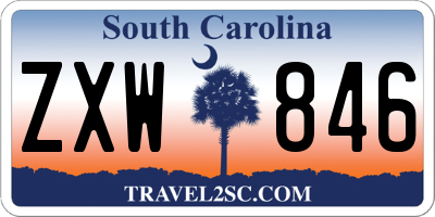 SC license plate ZXW846