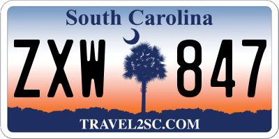 SC license plate ZXW847