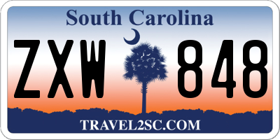 SC license plate ZXW848