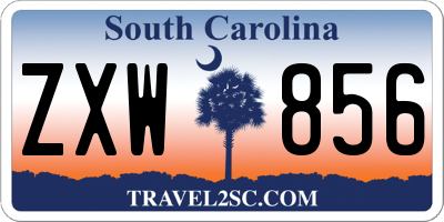 SC license plate ZXW856