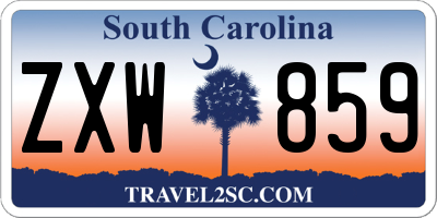 SC license plate ZXW859