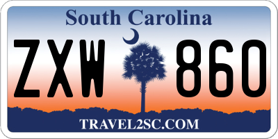 SC license plate ZXW860
