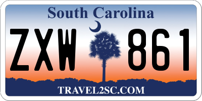 SC license plate ZXW861
