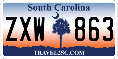 SC license plate ZXW863
