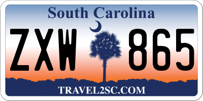 SC license plate ZXW865