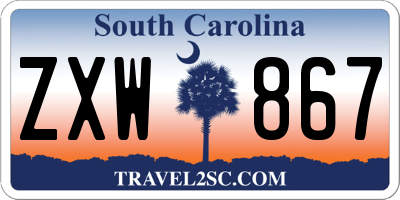SC license plate ZXW867