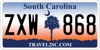 SC license plate ZXW868